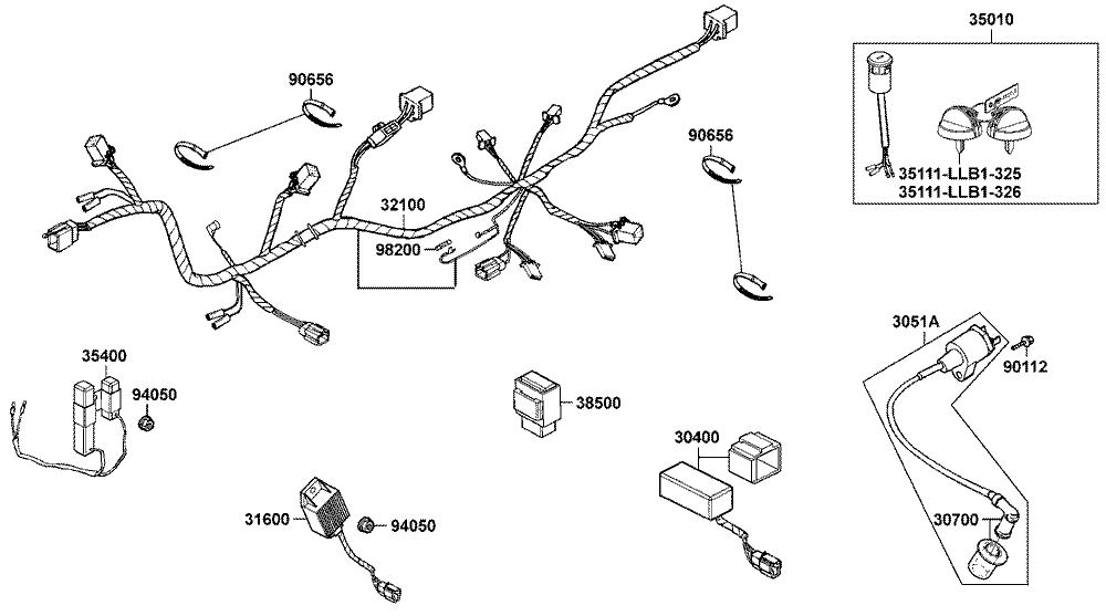 Elektrische Anlage-Schloßsatz