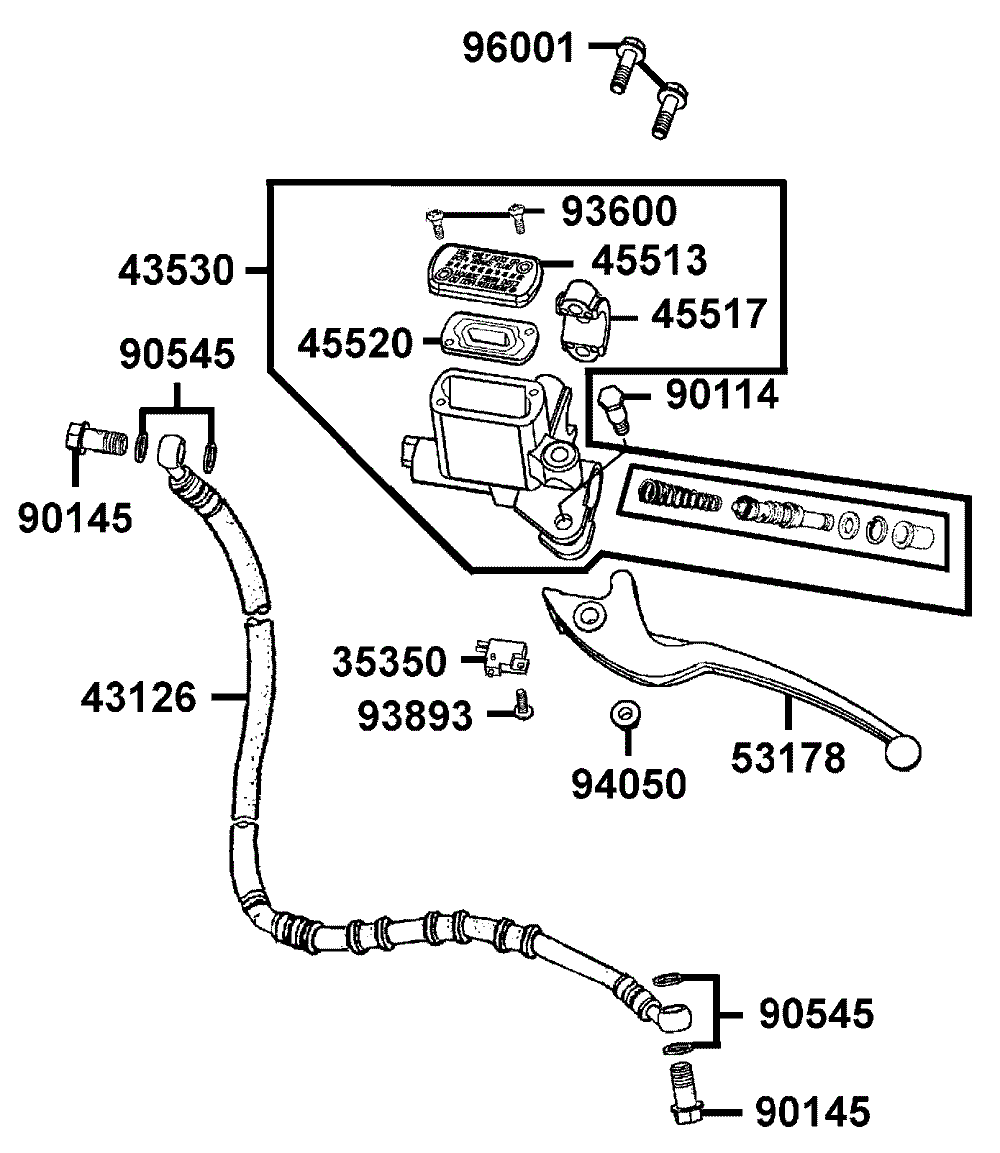 Hauptbremszylinder vorne