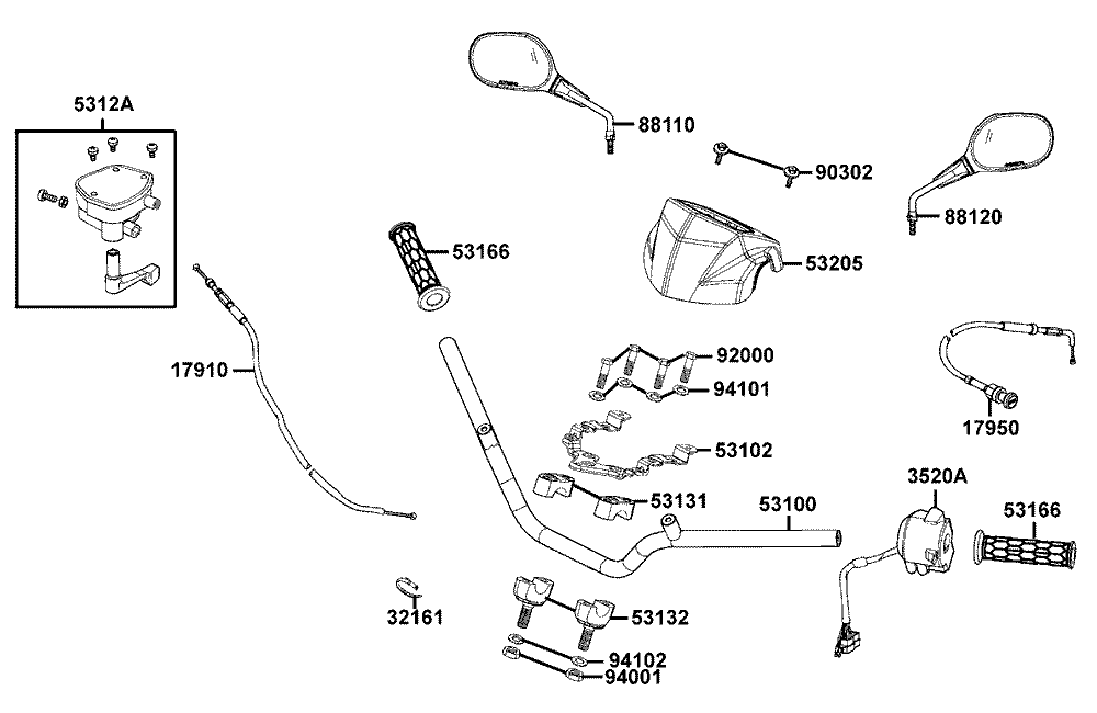 Lenker, Spiegel & Bowdenzüge