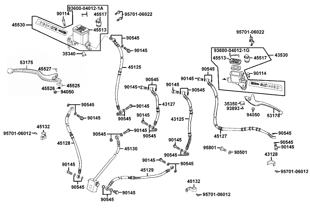 Hauptbremszylinder vorne & Bremsschläuche