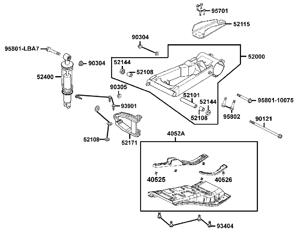 Schwinge & Federbein hinten