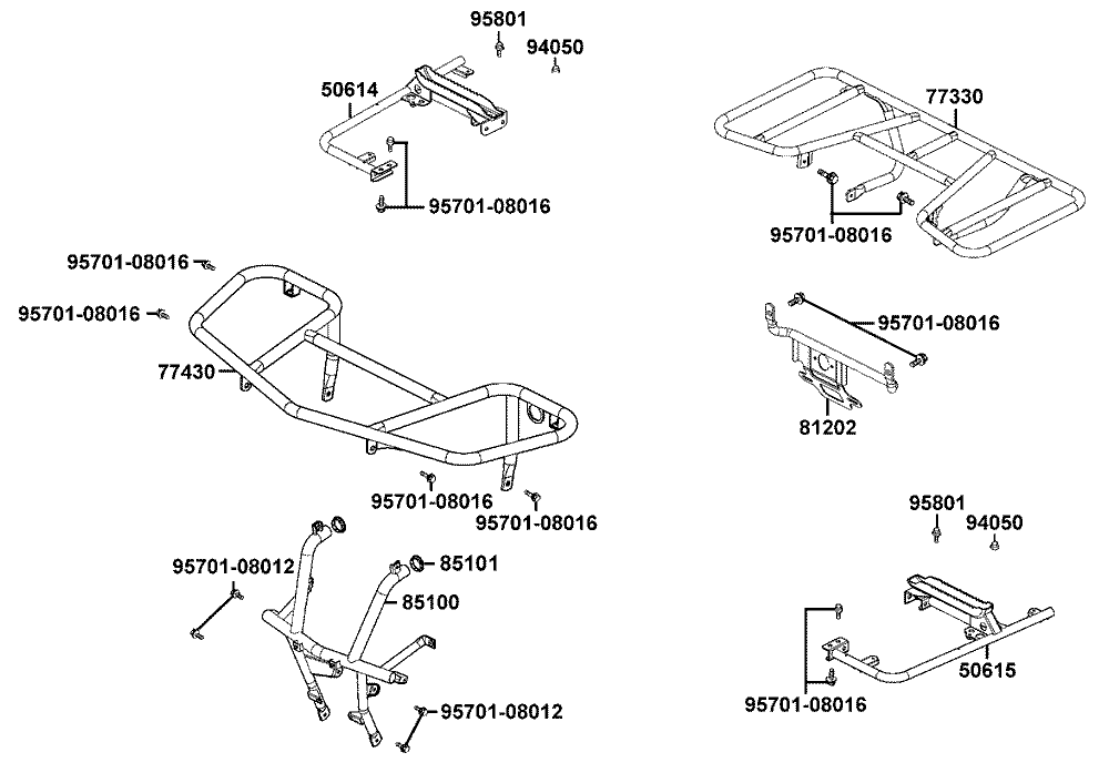 Rahmenteile / Gepäckträger