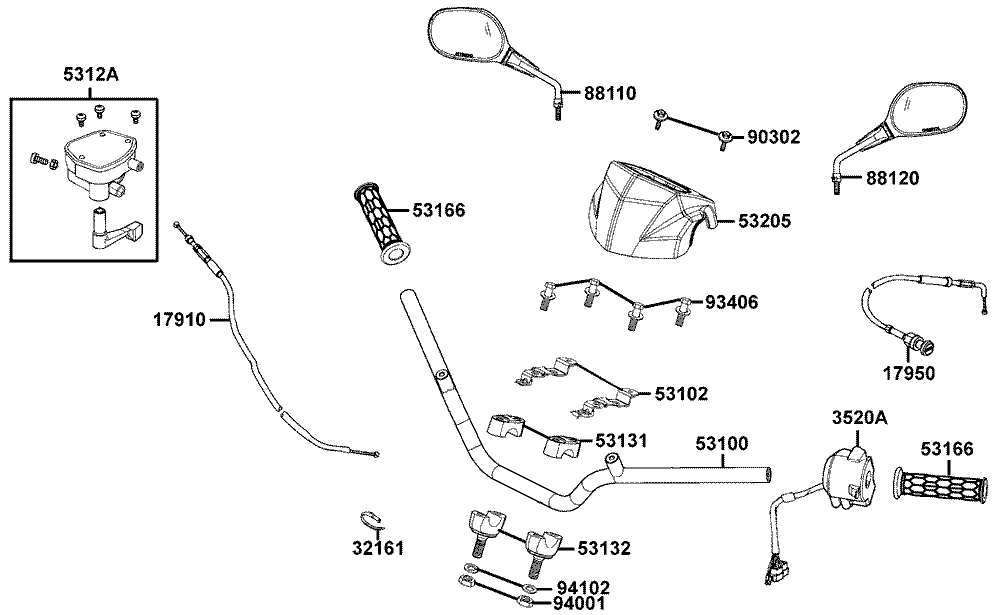 Lenker, Spiegel & Bowdenzüge