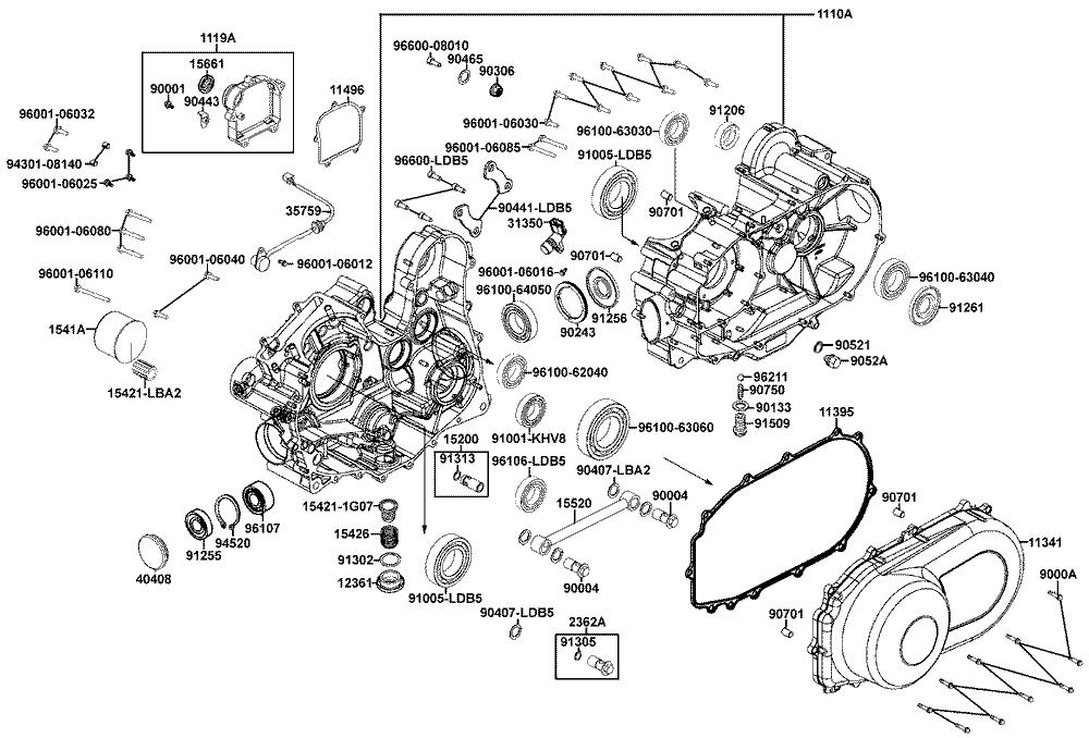 Kurbelgehäuse & Variomatikdeckel