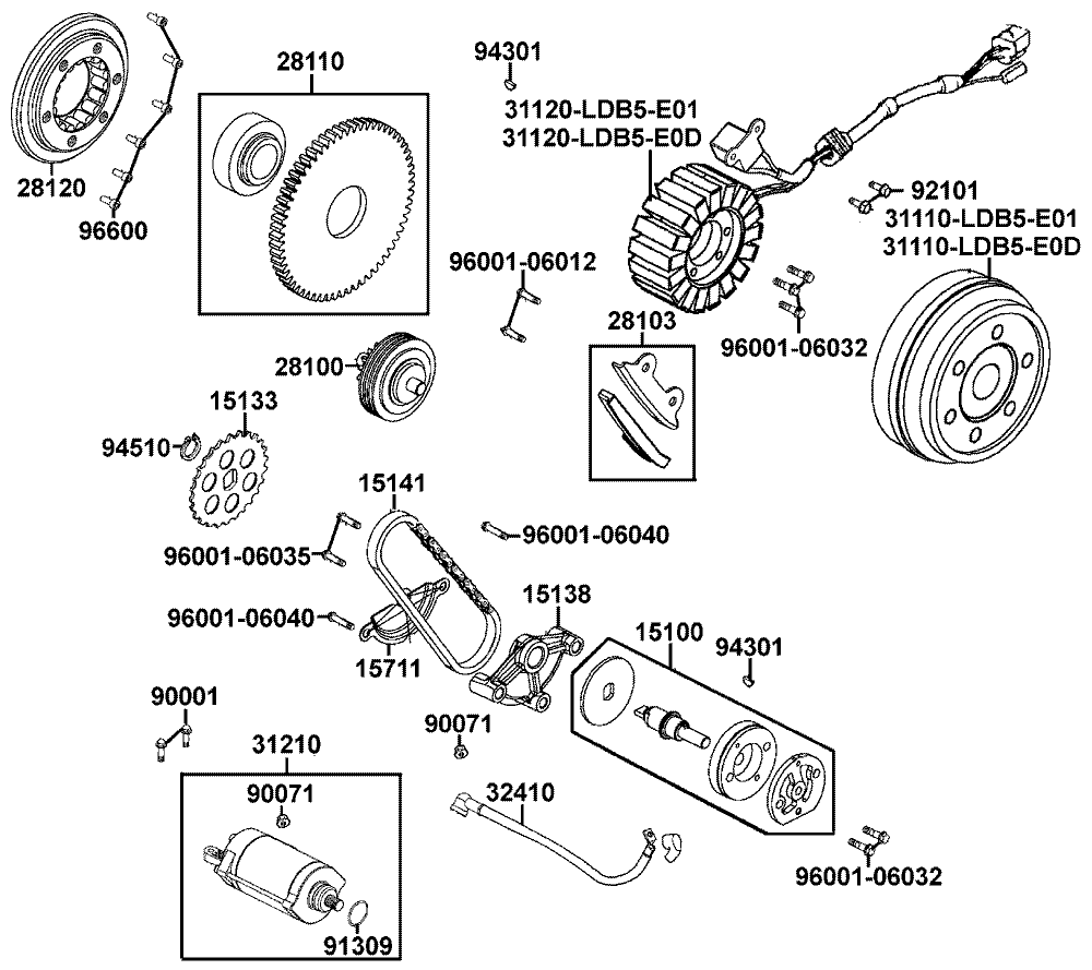 Lichtmaschine, Anlasser & Ölpumpe