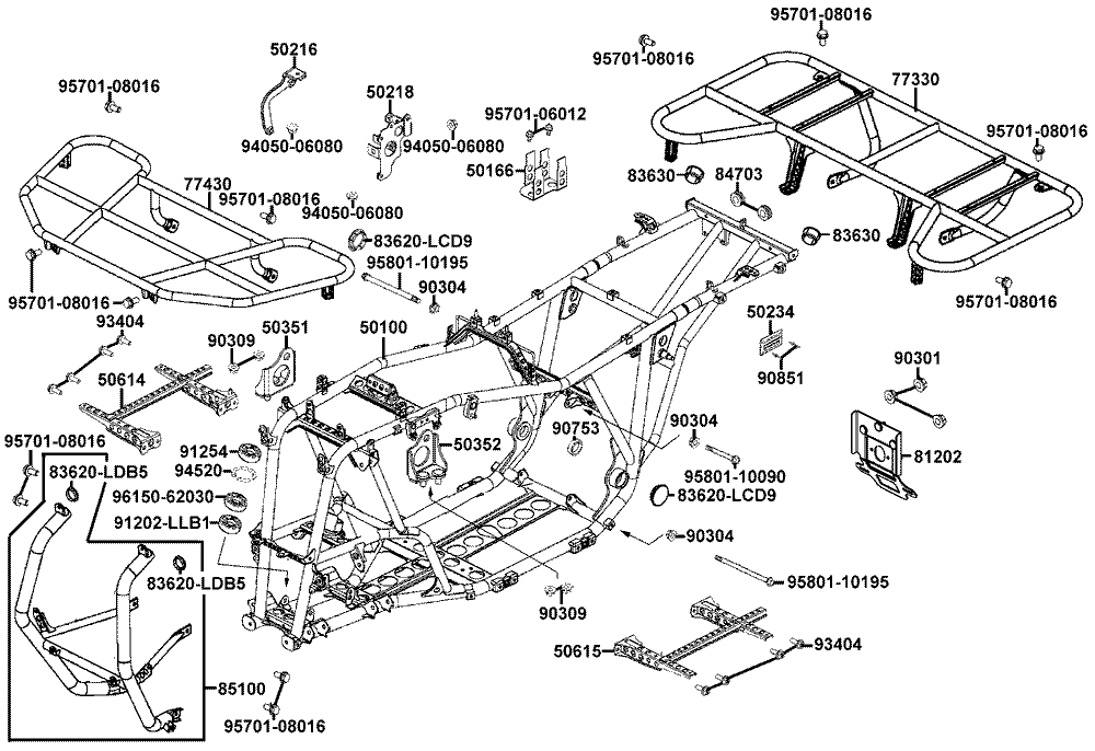 Rahmenteile / Gepäckträger