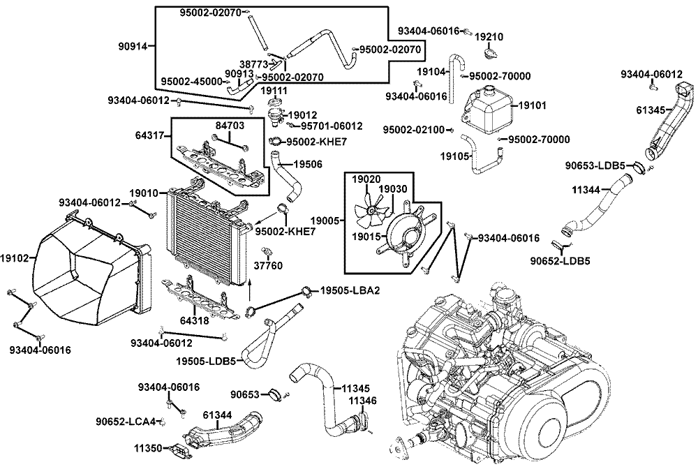 Kühlanlage & Luftschlauch- Variomatik