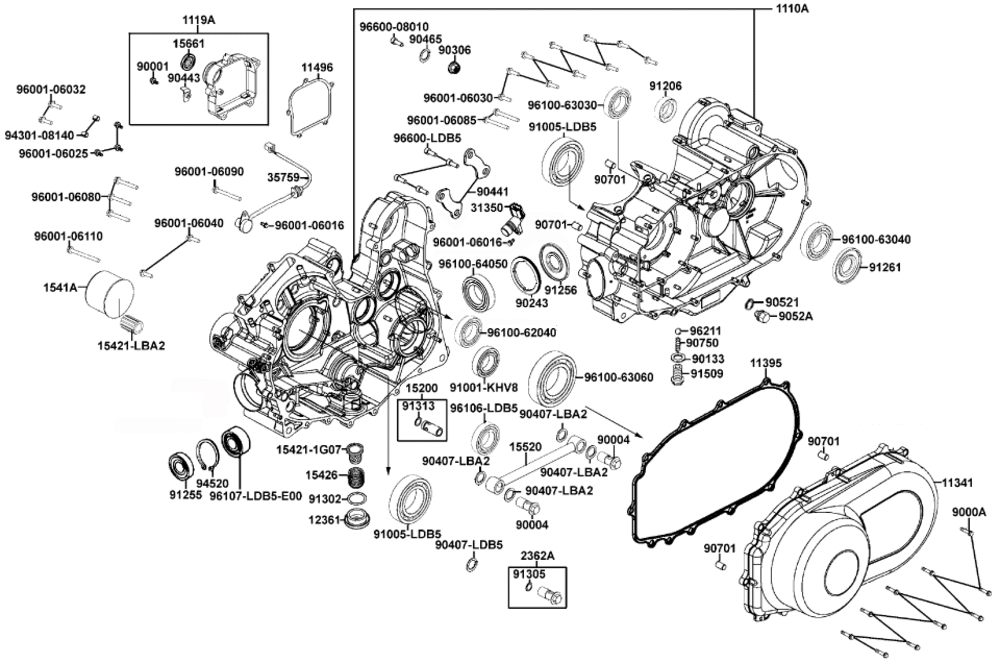 Kurbelgehäuse & Variomatikdeckel