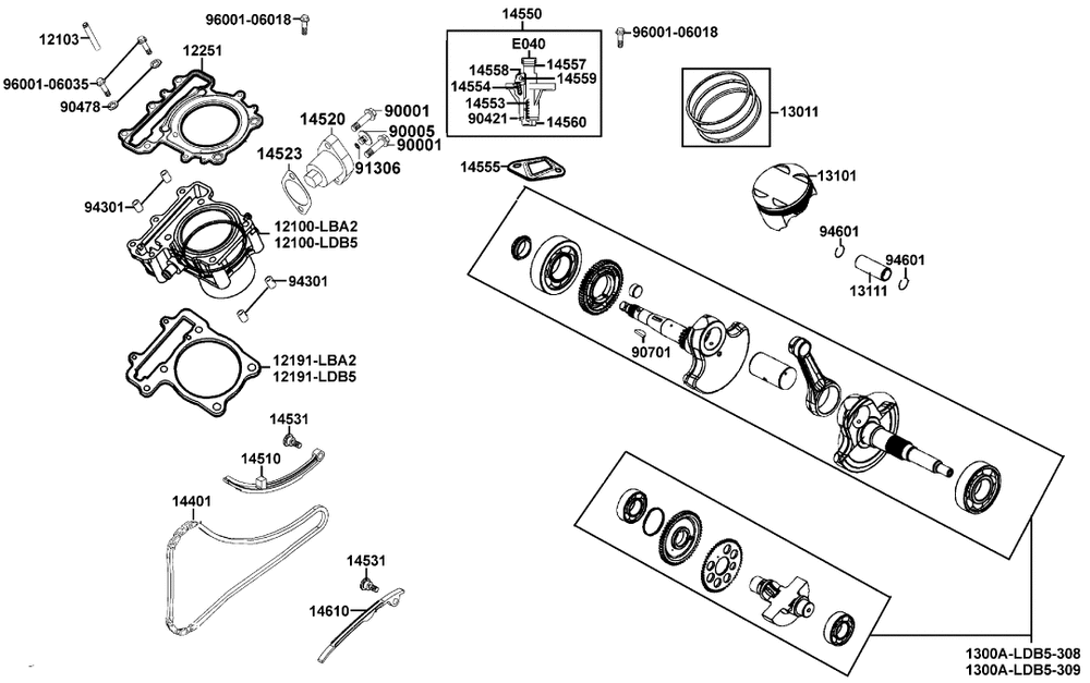 Zylinder & Kurbelwelle