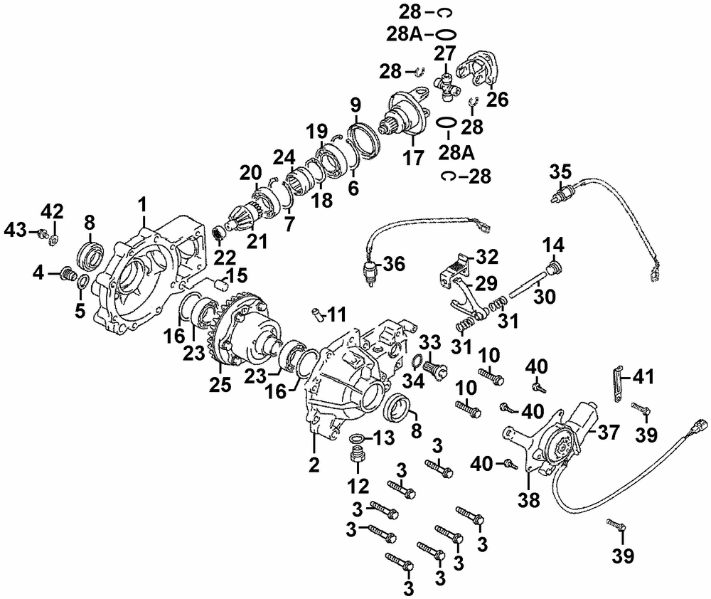 Kardangetriebe vorne
