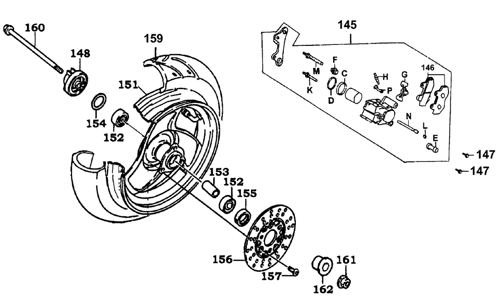 Vorderrad mit Bremse