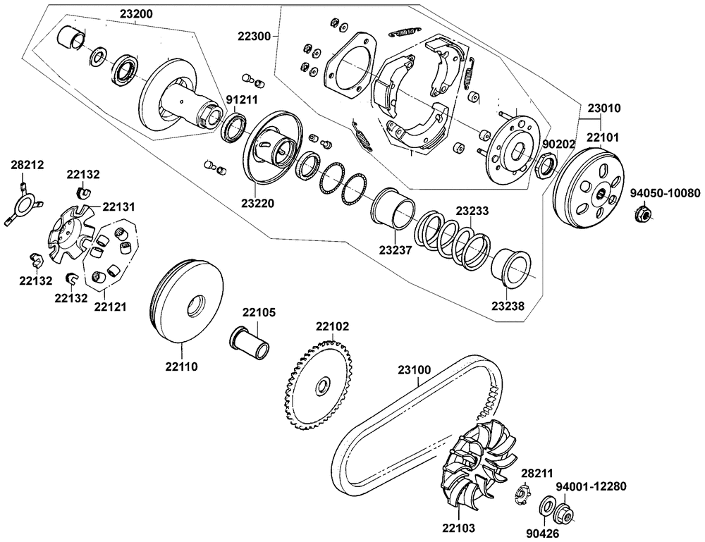Fliehkraftkupplung & Variomatik