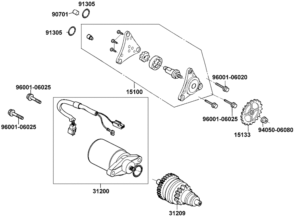 Elektrischer Anlasser & Ölpumpe