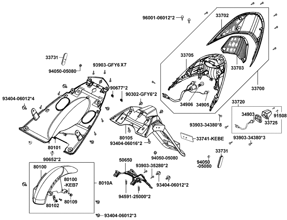 Rücklicht & Radabdeckung hinten