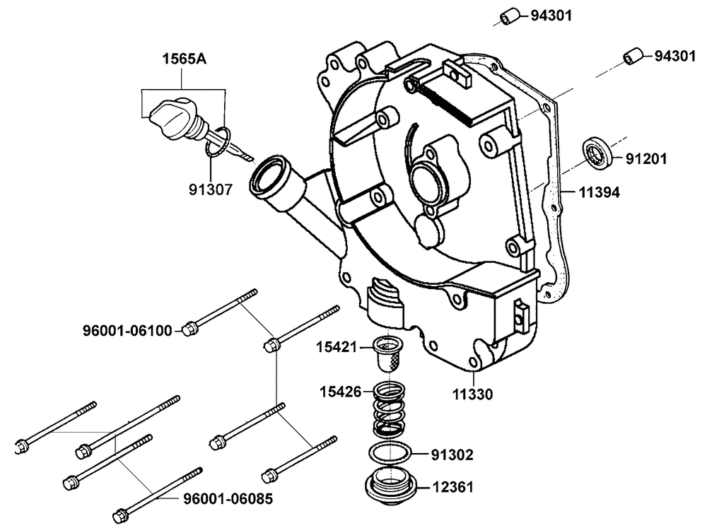 Kurbelgehäusedeckel rechts