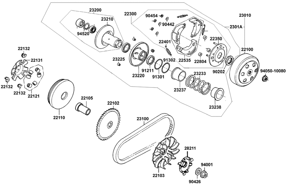 Fliehkraftkupplung & Variomatik