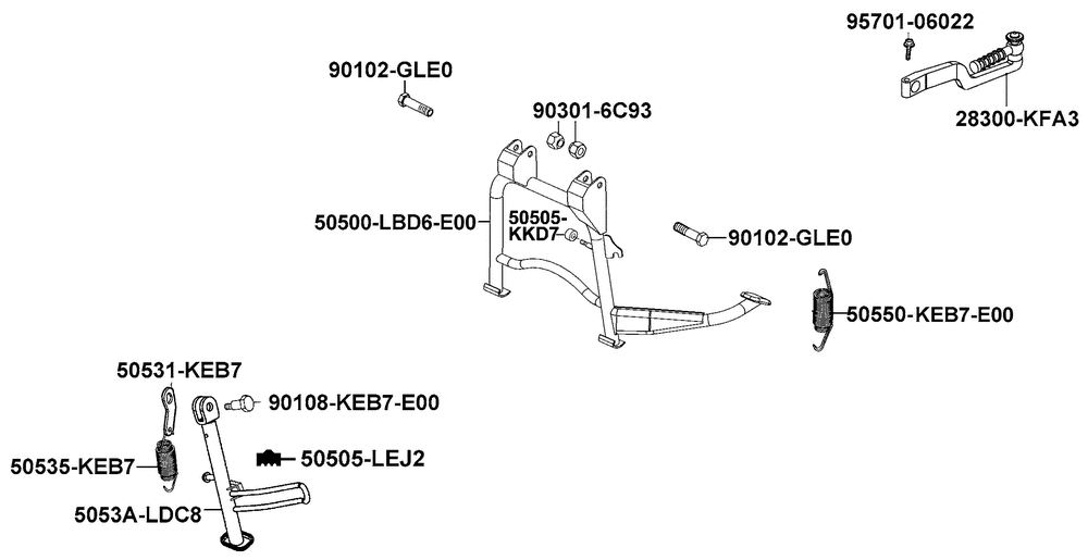 Ständer & Kickstarterhebel