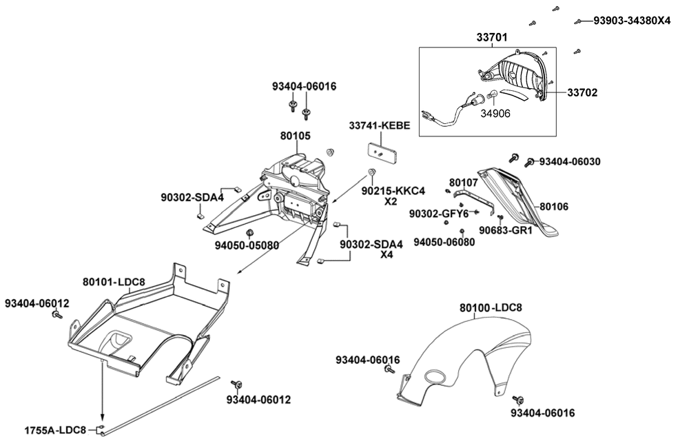 Rücklicht & Radabdeckung hinten