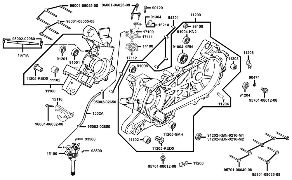 Kurbelgehäuse & Ölpumpe