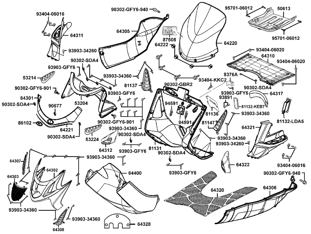 Vordere Verkleidung & Trittbrett