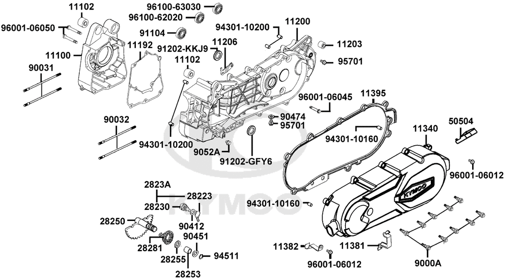 Kurbelgehäuse kpl. & Variomatikdeckel