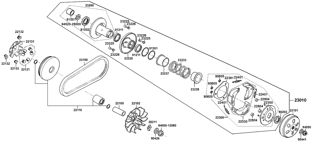 Fliehkraftkupplung & Variomatik