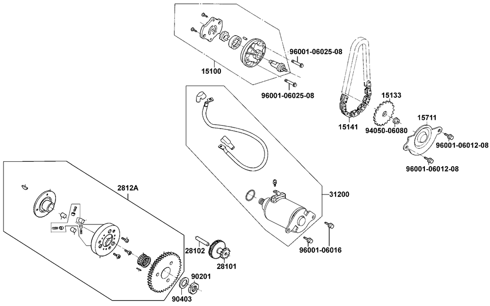 Elektrischer Anlasser & Ölpumpe