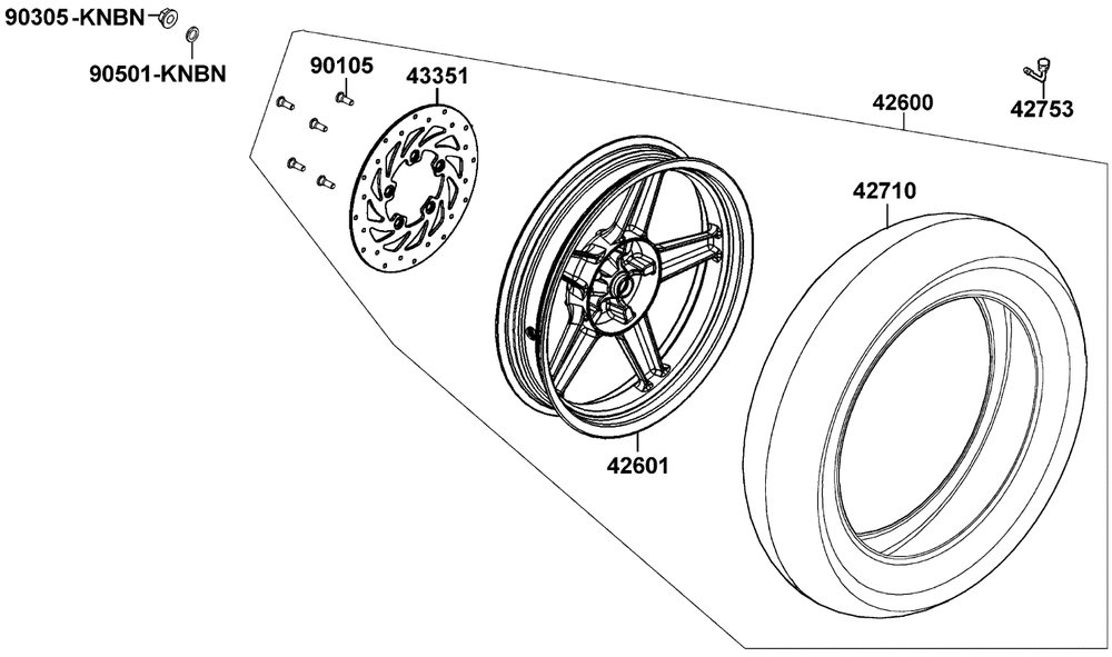 Hinterrad mit Bremse