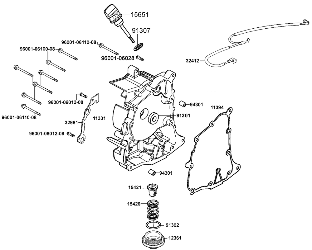 Kurbelgehäusedeckel rechts