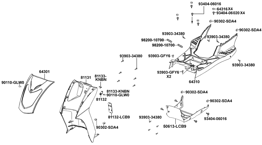 Verkleidungen vorne & Trittbrett