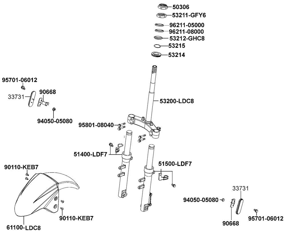 Gabel & Kotflügel vorne