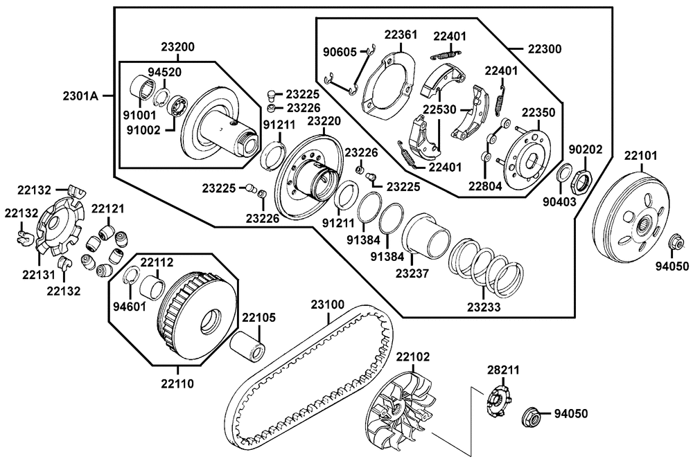 Fliehkraftkupplung - Variomatik