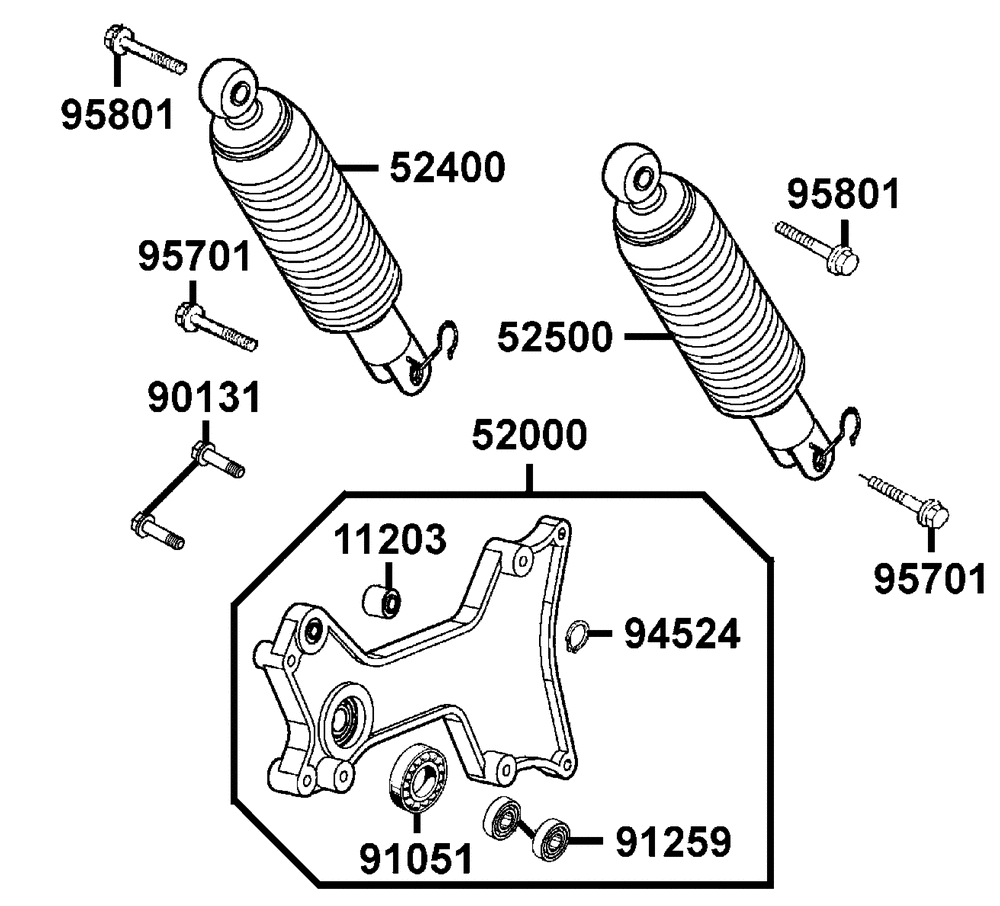 Stossdämpfer hinten