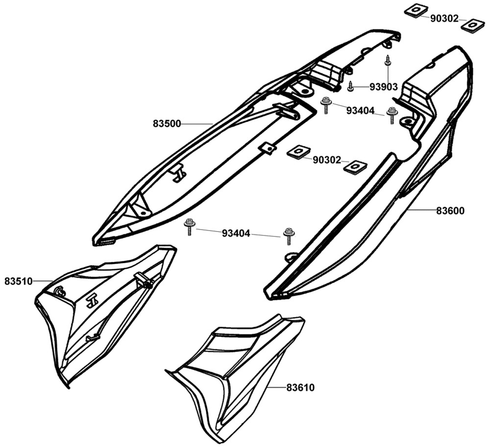 Hintere Verkleidungen