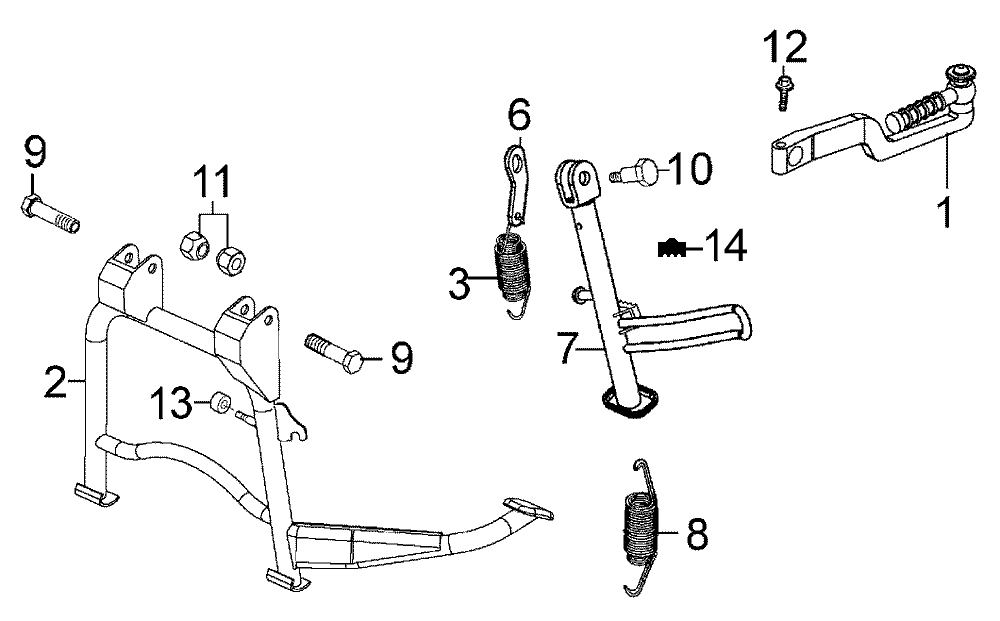 Ständer & Kickstarterhebel