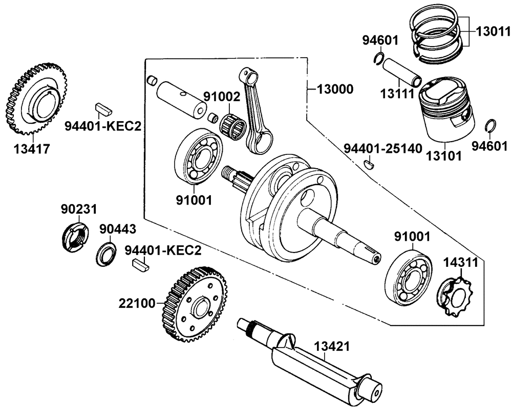Kurbelwelle & Kolben