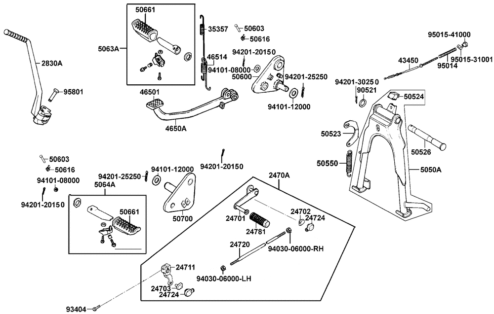 Hauptständer & Pedale