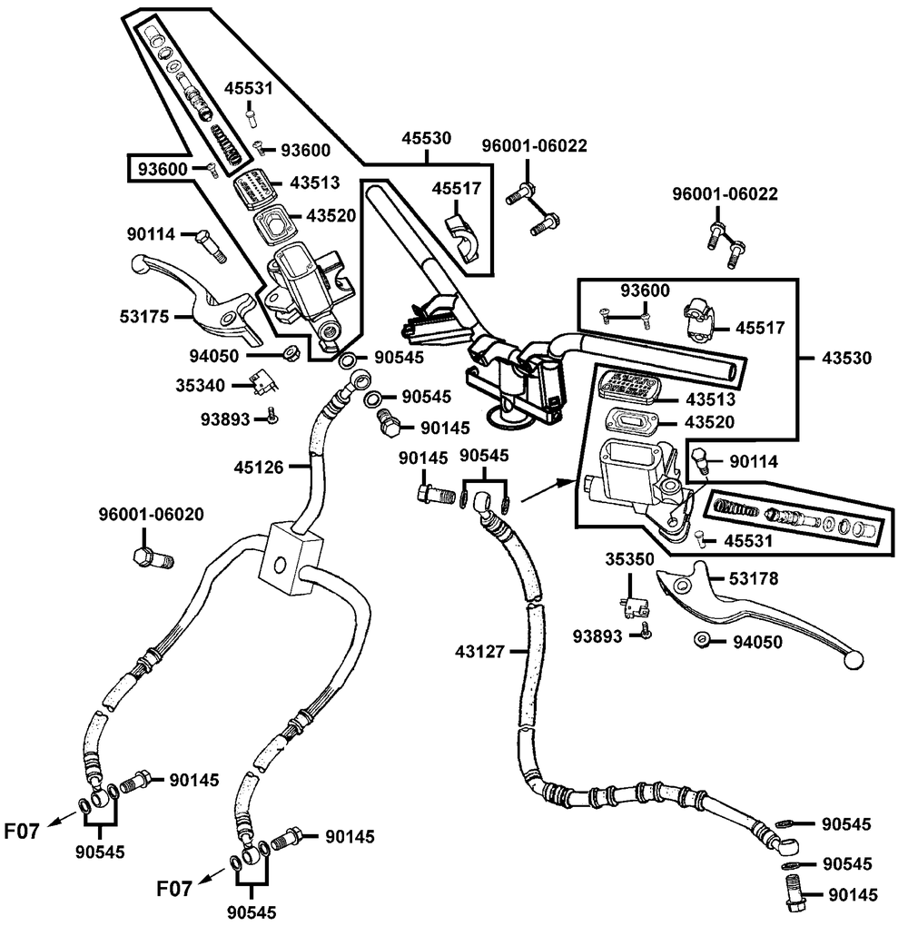 Hauptbremszylinder vorne