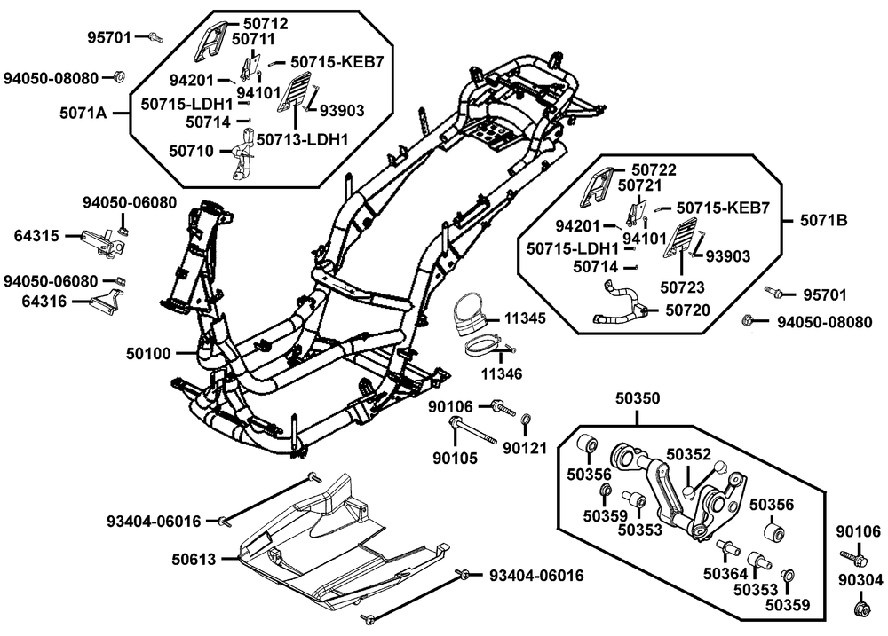 Rahmen & Motorhalter