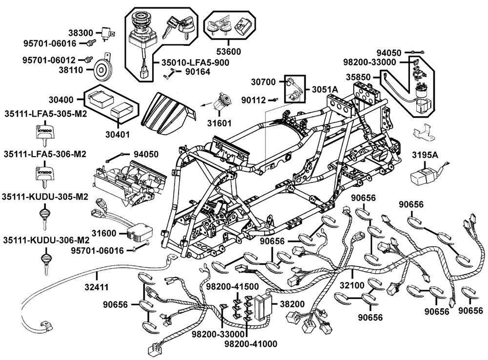Elektrische Anlage, Schlüssel & Rahmen