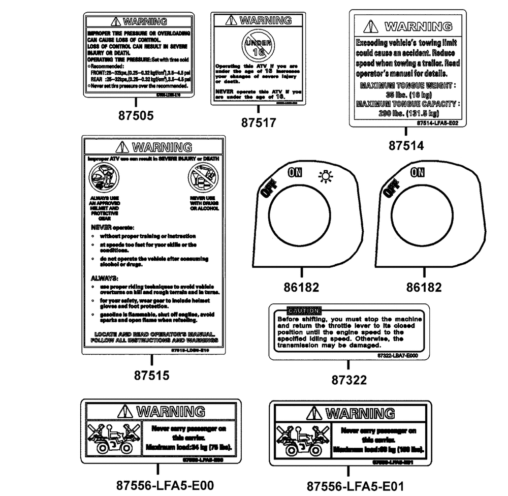 Aufkleber & Hinweis - Schilder