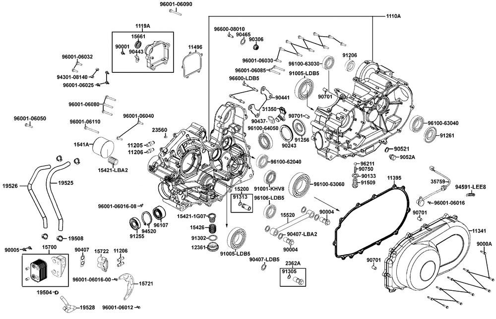 Kurbelgehäuse & Variomatikdeckel