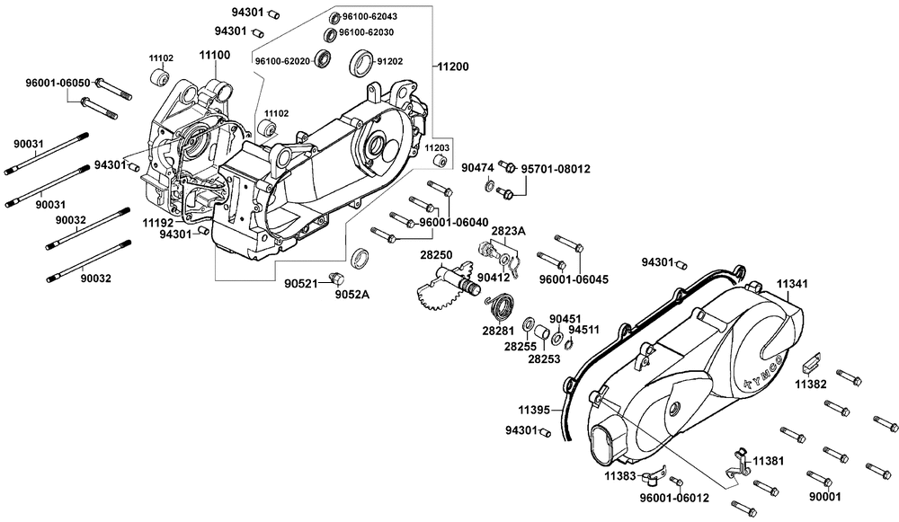 Kurbelgehäuse kpl. & Variomatikdeckel