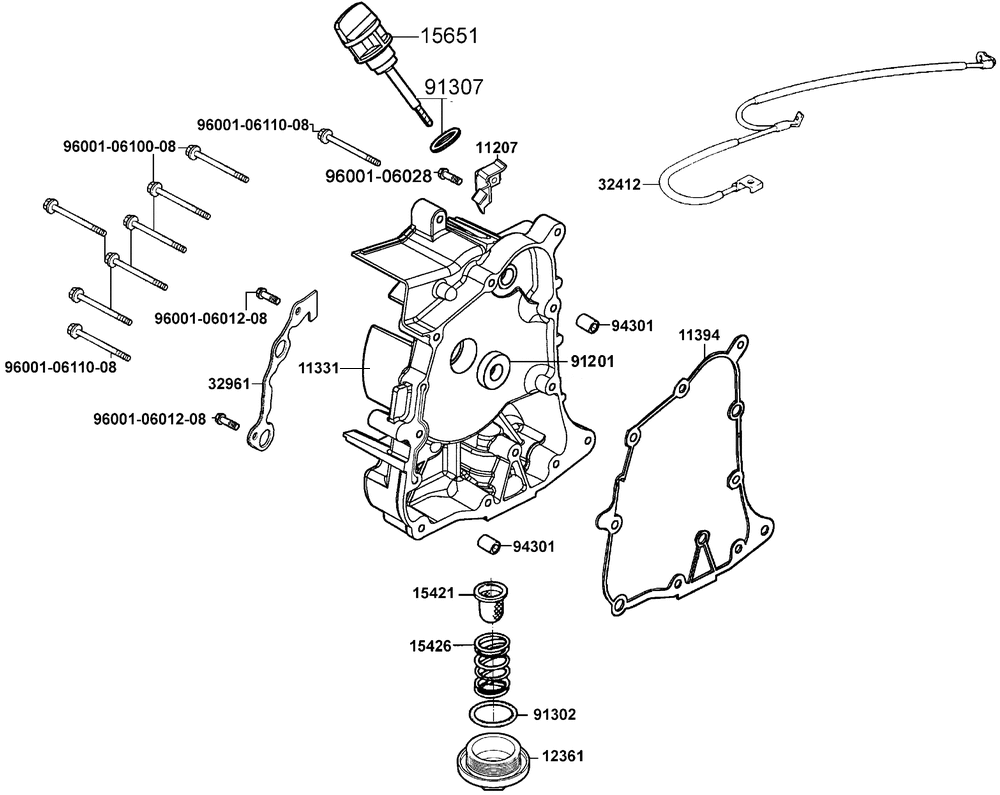 Kurbelgehäusedeckel rechts
