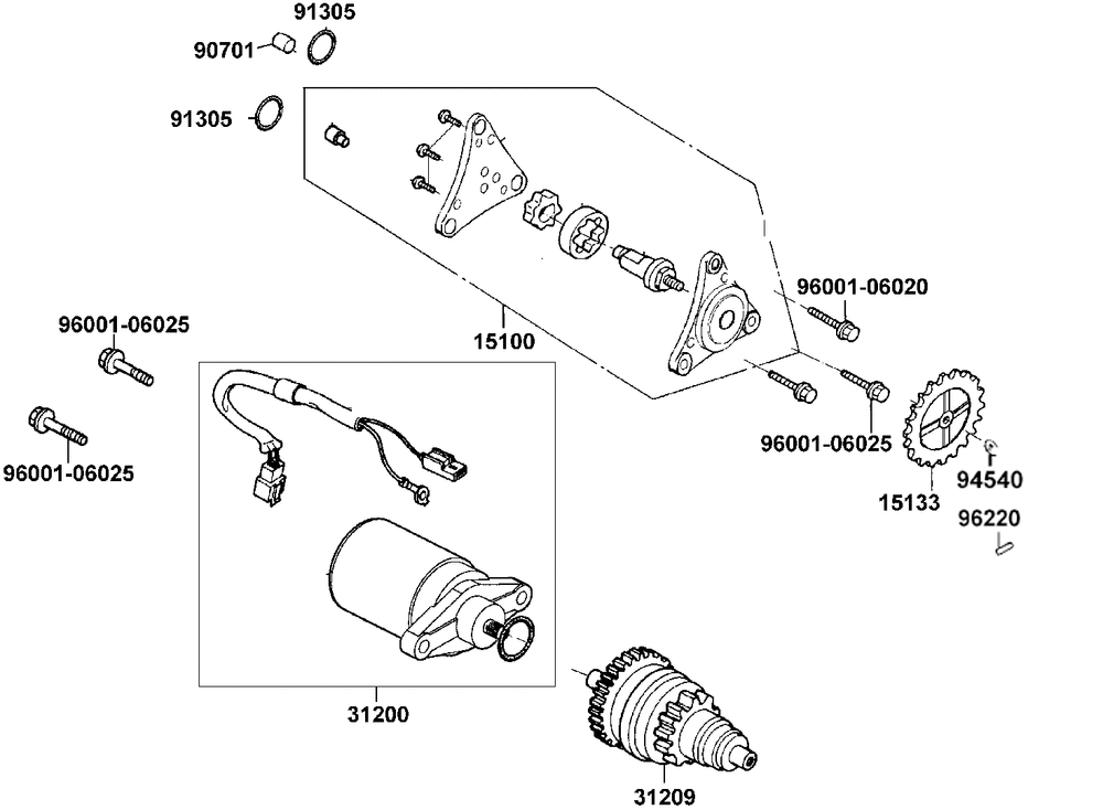 Elektrischer Anlasser & Ölpumpe