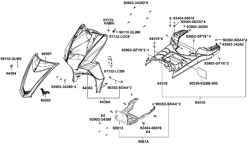 Verkleidungen vorne & Trittbrett