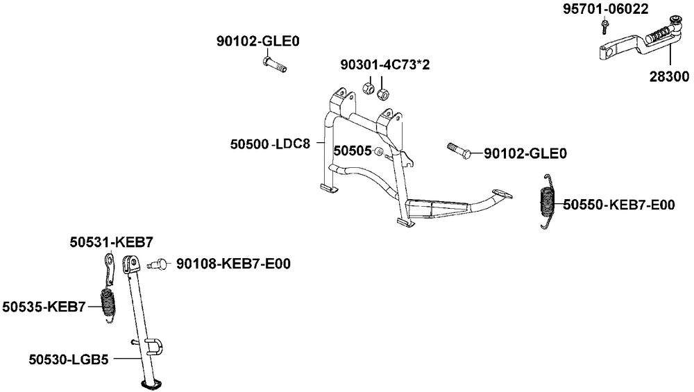 Ständer & Kickstarterhebel