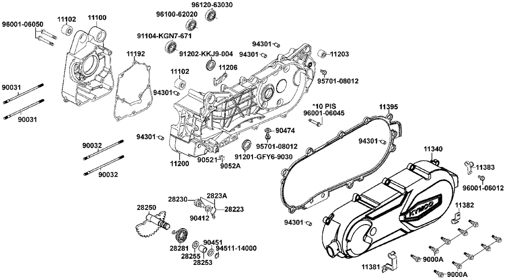 Kurbelgehäuse & Variomatikdeckel
