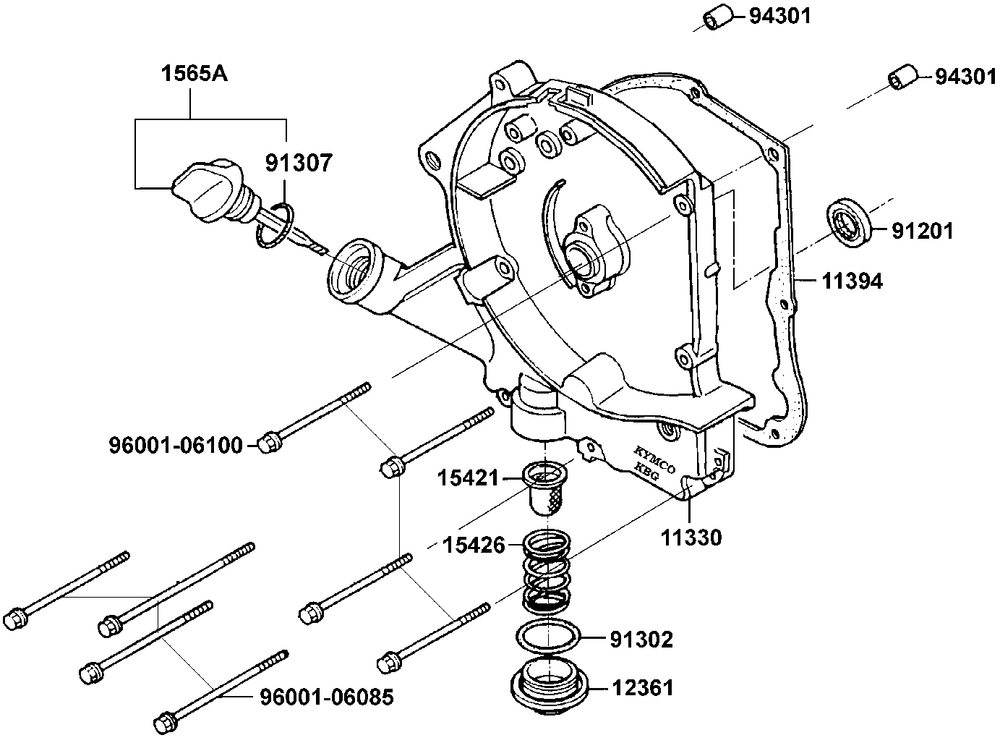 Kurbelgehäusedeckel rechts