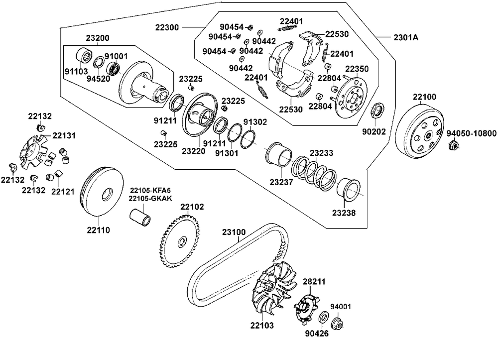 Fliehkraftkupplung & Variomatik